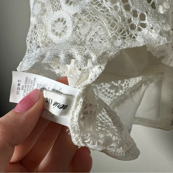 Aerie white lace corset front bra L - Picture 4 of 4